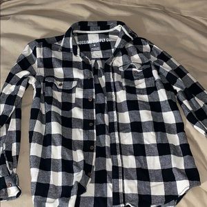 Black and white checkered flannel